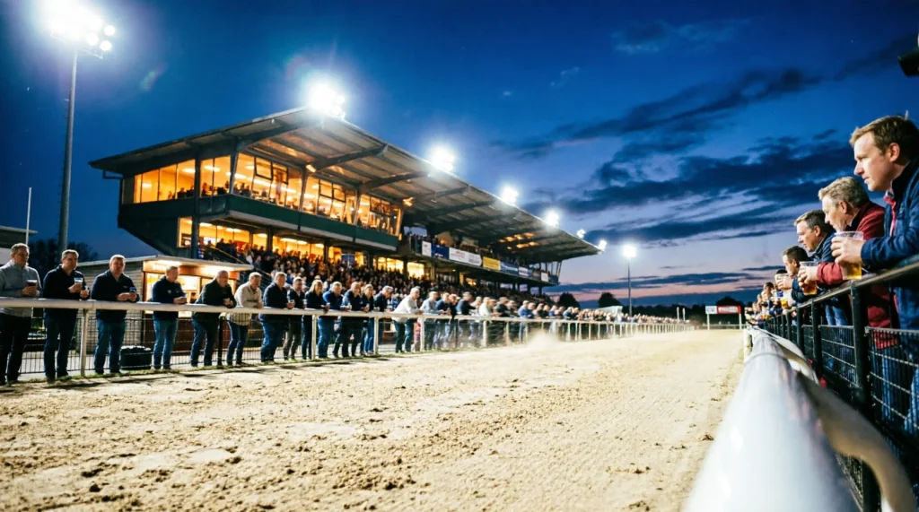Evening greyhound racing at Oxford